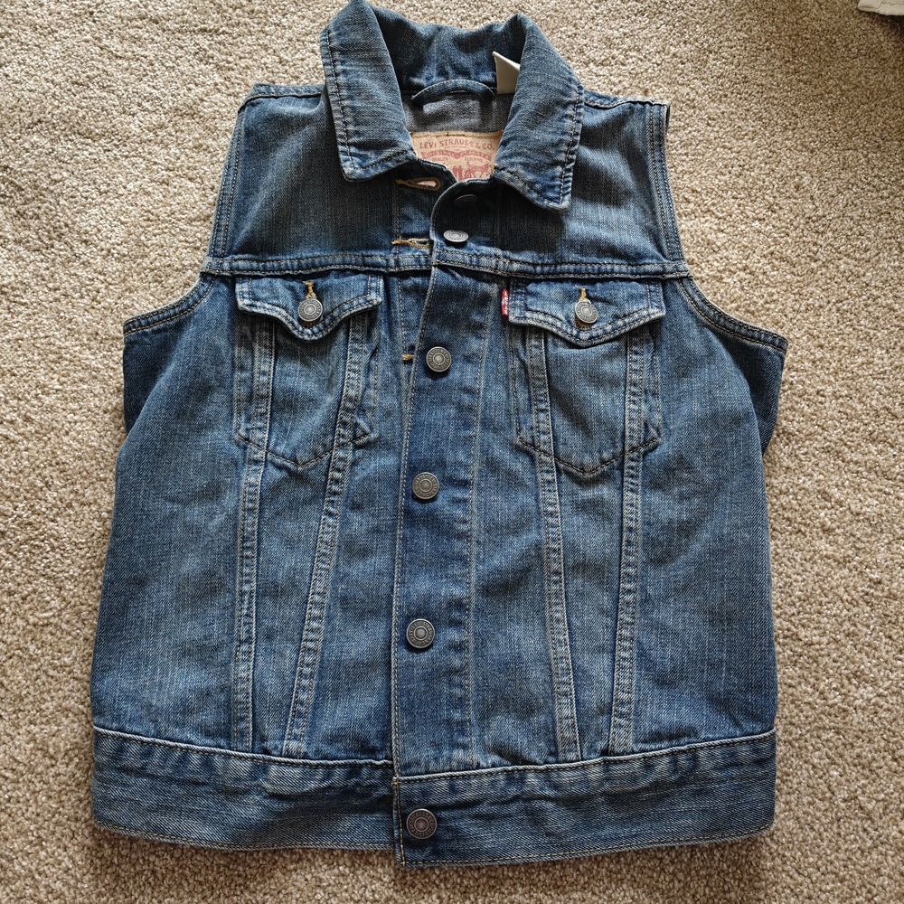Levi's Kids Denim Trucker Vest - Blue